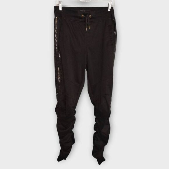 Switch Remarkable Mens Sz S Shirred Leg Detail Black Jogger Pants Goth Grunge - Picture 13 of 13